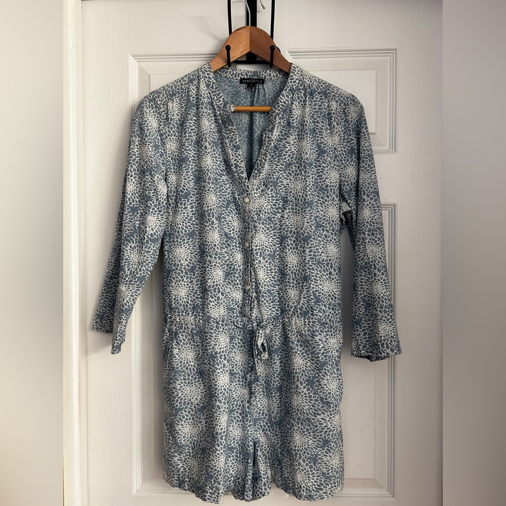 J.Crew Mercantile Blue and White romper